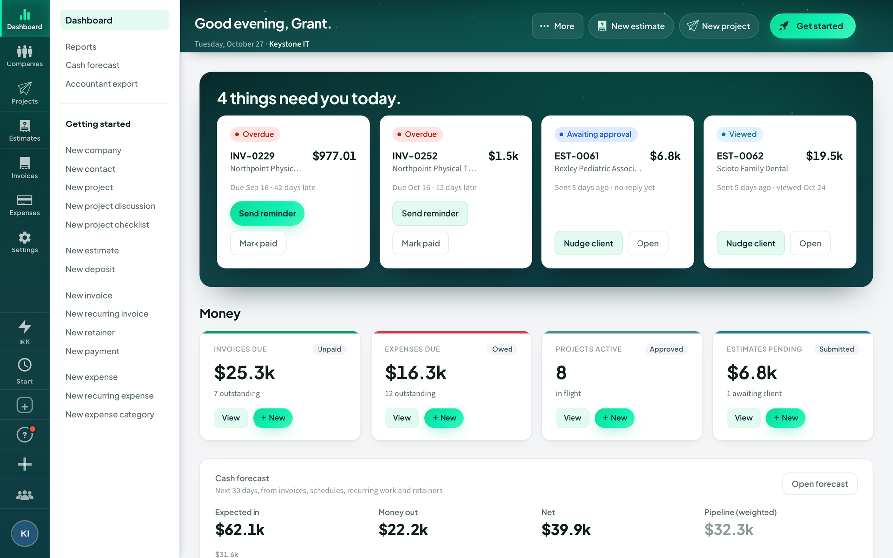 Keystone IT demo: The owner’s dashboard