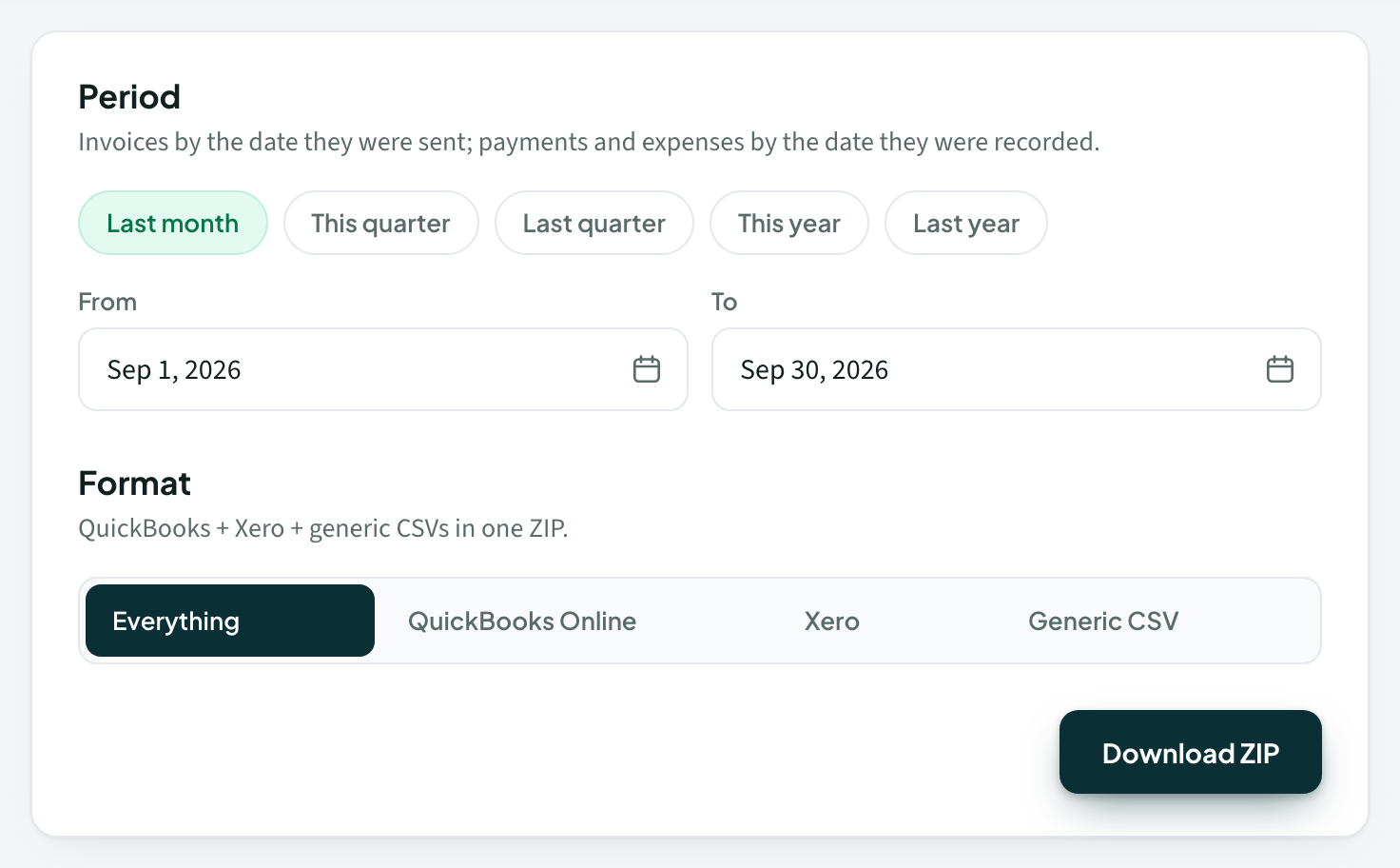 The month-end handover, in one download