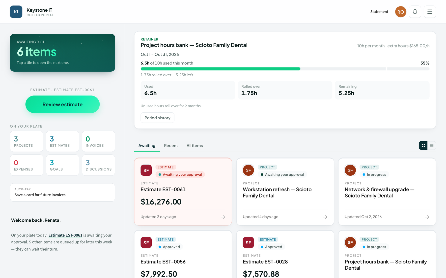 Clients can check their own balance